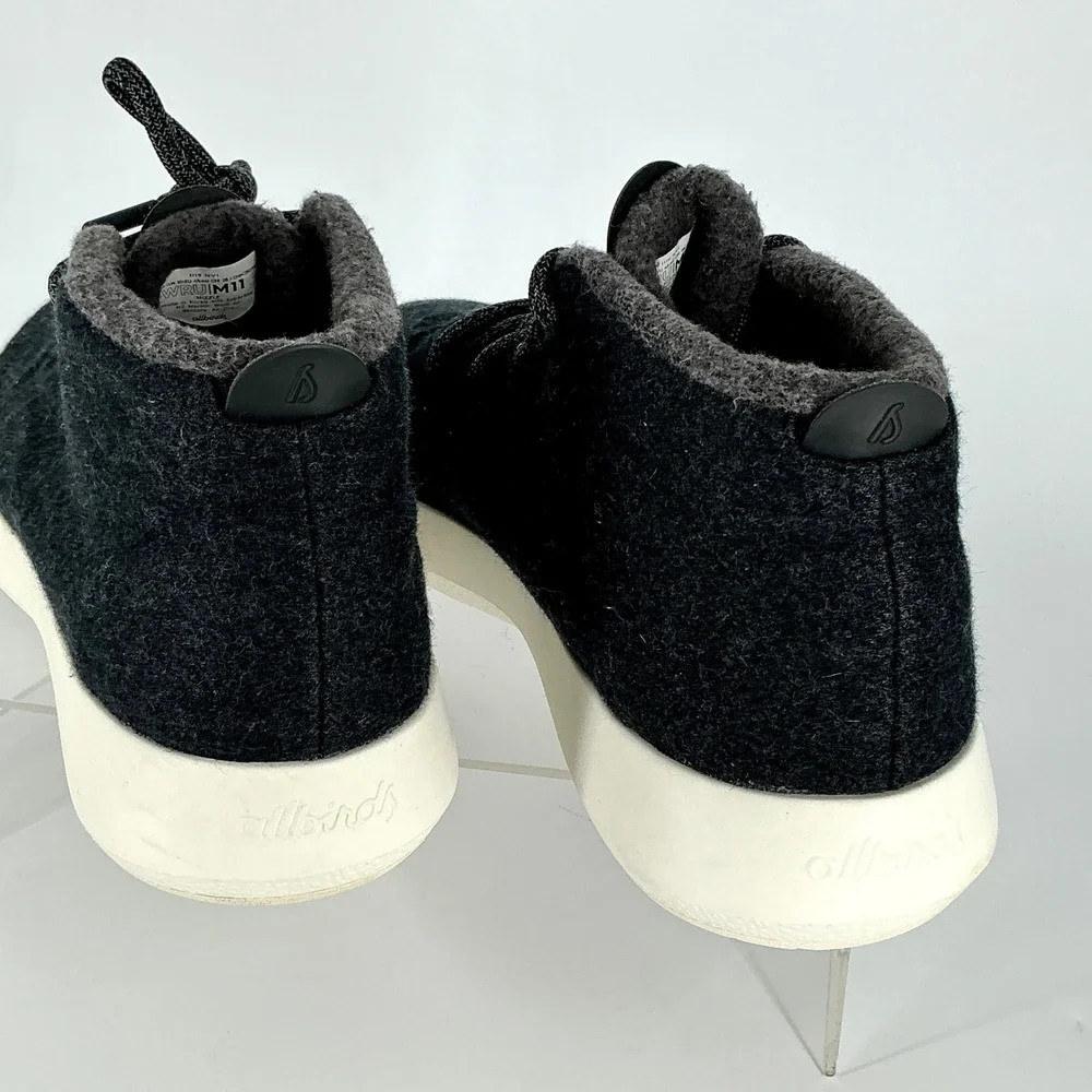 Allbirds Mens 11 Wool Runner-up Mizzle Charcoal Grey Mid Top Sneakers WRUM11